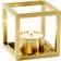 Audo Copenhagen Kubus T Brass Värmeljuslykta 7cm