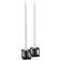 Audo Copenhagen Kubus Micro Black Candlestick 1.4" 2pcs