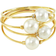 Oscar de la Renta Rolling Bangles Set - Gold/Pearl