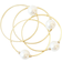 Oscar de la Renta Rolling Bangles Set - Gold/Pearl