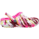 Crocs Toddler Classic Lined Marbled Clog - Electric Pink /Multi