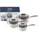 Le Creuset 3-Ply Stainless Steel Cookware Set with lid 3 Parts