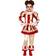 Fiestas Guirca Randig Clown Barn Maskeraddrakt