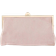 Accessorize Suedette Clip Frame Clutch Bag - Nude