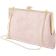 Accessorize Suedette Clip Frame Clutch Bag - Nude