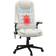 Homcom 6 Point Vibrating Massage Cream /White Office Chair 47.2"