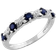 Gemondo Half Eternity Ring - White Gold/Sapphire/Diamonds