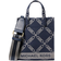 Michael Kors Gigi Extra Small Empire Logo Jacquard Crossbody Bag - Navy Multi