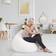 Sitting Point Fluffy Hearts L White Sækkestol 120L