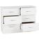 SECONIQUE Nevada White Chest of Drawer 46x89.5cm