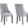 Neo Studded Velvet Grey Kitchen Chair 92cm 2pcs