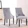 Neo Studded Velvet Grey Kitchen Chair 92cm 2pcs