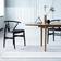 Carl Hansen & Søn CH24 Black Lacquered Oak/Natural Köksstol 76cm