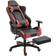 Homcom High-Back Faux Leather Swivel Reclining Office Gaming Chair with Footrest - Red/Black