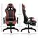 Homcom High-Back Faux Leather Swivel Reclining Office Gaming Chair with Footrest - Red/Black