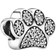 Pandora Sparkling Paw Print Charm - Silver/Transparent