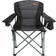 VEVOR Camping Folding Chair Black for Adults, Portable Heavy Duty Outdoor Quad Lumbar Back Padded Arm Chairs with Side Pockets, Cup Holder and Cooler Bag for Beach, Lawn, Picnic, Fishing, Backpacking