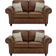 B&Q Oakland Brown Sofa 180cm 2pcs 2 Seater