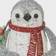 LuxenHome Lighted Penguin Yard Gray&White Christmas Lamp 15"