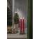 Star Trading Antique Flamme Red Bougie LED 25cm 2pcs