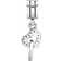 Pandaro Interlocking Hearts Dangle Charm - Silver/Transparent