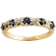 Gemondo Classic Art Nouveau Half Eternity Ring - Gold/Sapphire/Diamonds