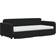 vidaXL Daybed with Extension Black Sofa 224cm 2 personers
