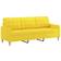 vidaXL 3201006 Light Yellow Sofa 198cm 2stk 3 personers