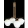 Konsthantverk DK 4-Low Brass/Matt White Pendant Lamp