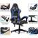 Bigzzia Gaming Chair with Adjustable Headrest and Lumbar Support - Black/Blue