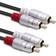 Qoltec 2xRCA - 2xRCA M-M 2m