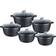 Sq Professional Nea Nera Black Cookware Set with lid 5 Parts