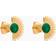 ENAMEL Copenhagen Soleil Stud Earrings - Petrol Green
