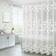 Shein 1pc PEVA Bathroom Shower Curtain Liner, Whtie Flower Bath Shower Curtain, Mildew Resistant, Waterproof, PEVA Shower Liner