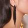 Shein 1pair Super Sparkling Full Rhinestone Long Tassel Earrings For Women, Suitable For Daily Wear