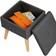tectake Elva Dark Grey Skammel 36.5cm