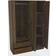 Polifurniture Denmark Dark Brown Wardrobe 47.8x70.8"