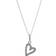 Pandora Sparkling Freehand Heart Pendant Necklace - Silver/Transparent