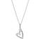 Pandora Sparkling Freehand Heart Pendant Necklace - Silver/Transparent