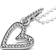 Pandora Sparkling Freehand Heart Pendant Necklace - Silver/Transparent