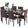 Modernique Emillia Brown Dining Set 90x150cm 7pcs