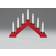 Konstsmide 2310-510 Red Candle Bridge 38cm