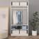 vidaXL Engineered Wood White High Gloss Wardrobe 100x200cm