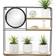 3 Tier Wooden Shelves With Mirror Black Shelving System 40x40cm