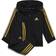 Adidas Toddler Sportswear Essentials Shiny Hooded Tracksuit - Black/Gold Metallic