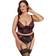 Cottelli Collection Cottelli CURVES BH Set 90C/XL Svart/Röd