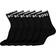 BOSS Six-pack of ribbed short socks in cotton blend Black
