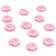 Hemline Pink Basic Flower Button 12 Pack