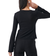 Gina Tricot Tie Front Long Sleeve Top - Black