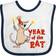 Inktastic Year of the Rat with Sparklers in Red Party Hat Baby Bib